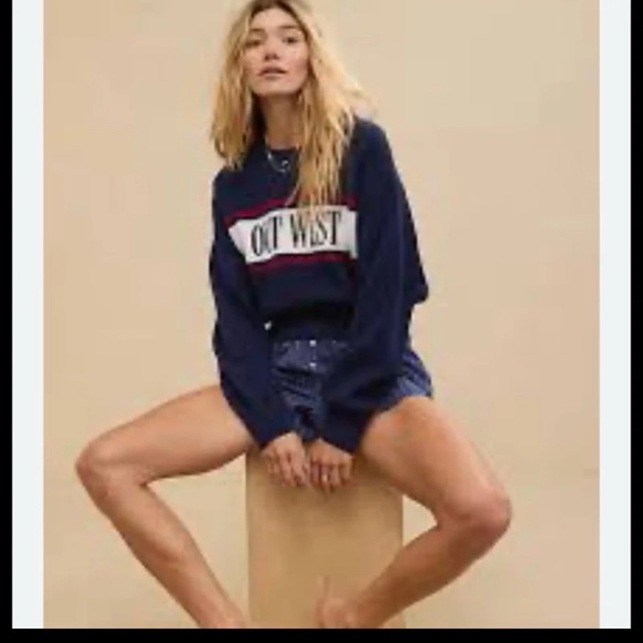 NWT Aerie Out West Navy Blue Sweater 
size Large - Picture 2 of 12